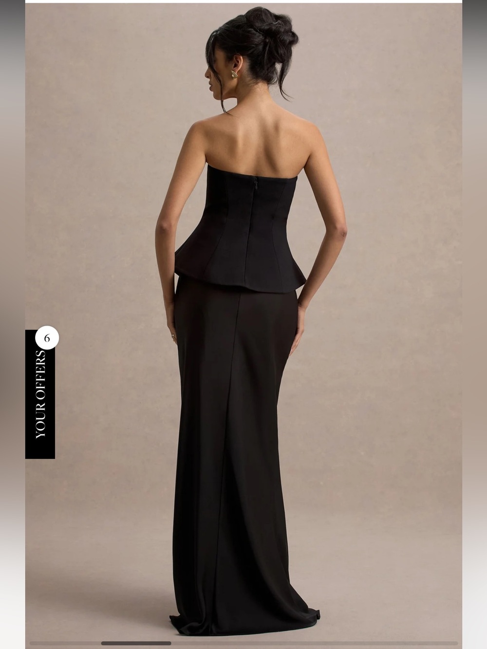 Black strapless club London Ohio dress - Picture 2 of 3